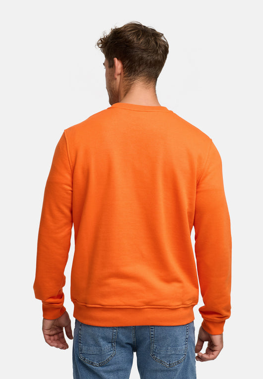 Indicode men's Holt sweatshirt with ribbed cuffs made from a cotton blend