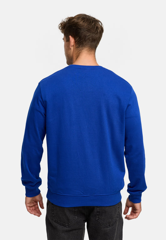 Indicode men's Holt sweatshirt with ribbed cuffs made from a cotton blend