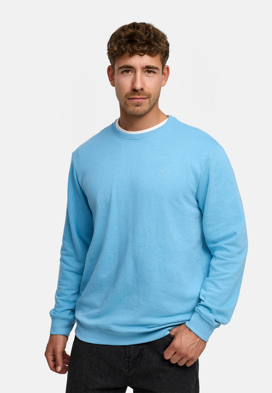 Indicode men's Holt sweatshirt with ribbed cuffs made from a cotton blend