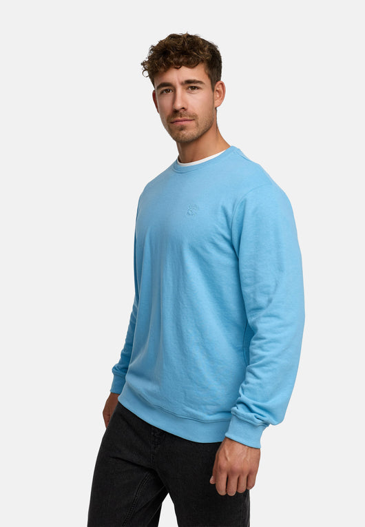 Indicode men's Holt sweatshirt with ribbed cuffs made from a cotton blend