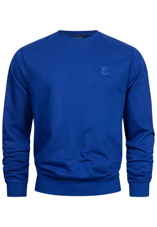 Indicode men's Holt sweatshirt with ribbed cuffs made from a cotton blend