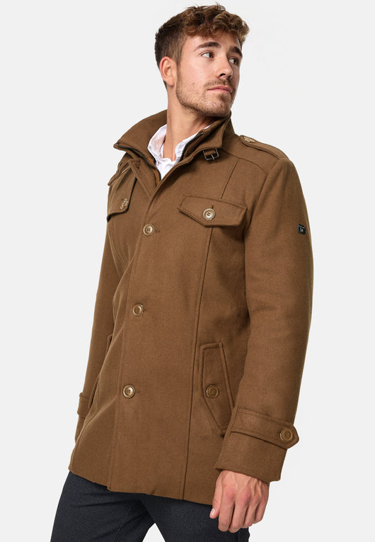 Indicode men's Brandon short coat with stand-up collar