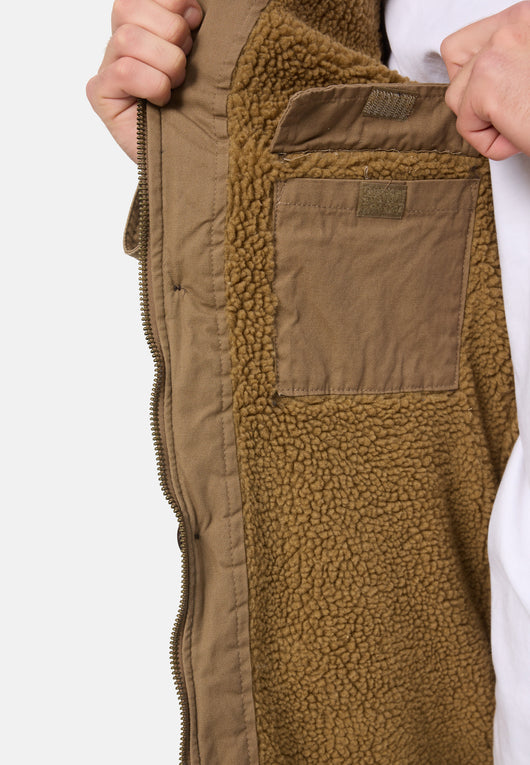 Indicode Men's Barge Winter Jacket with Hood & Teddy Lining