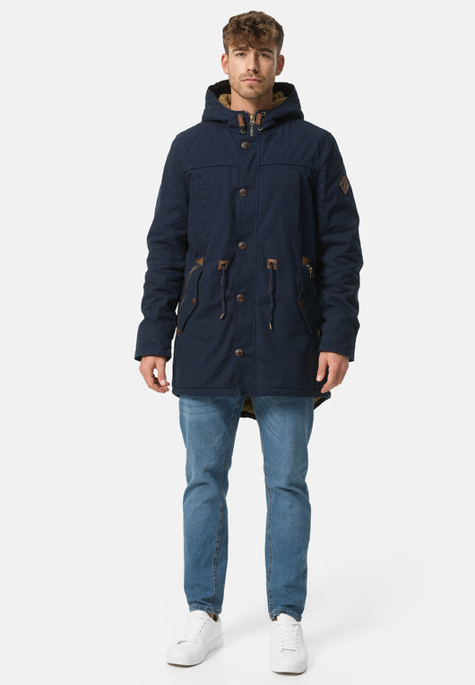 Indicode Men's Barge Winter Jacket with Hood & Teddy Lining