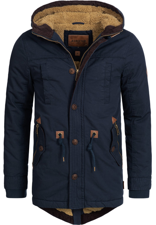 Indicode Men's Barge Winter Jacket with Hood & Teddy Lining