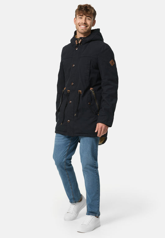 Indicode Men's Barge Winter Jacket with Hood & Teddy Lining