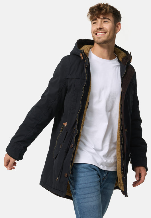 Indicode Men's Barge Winter Jacket with Hood & Teddy Lining