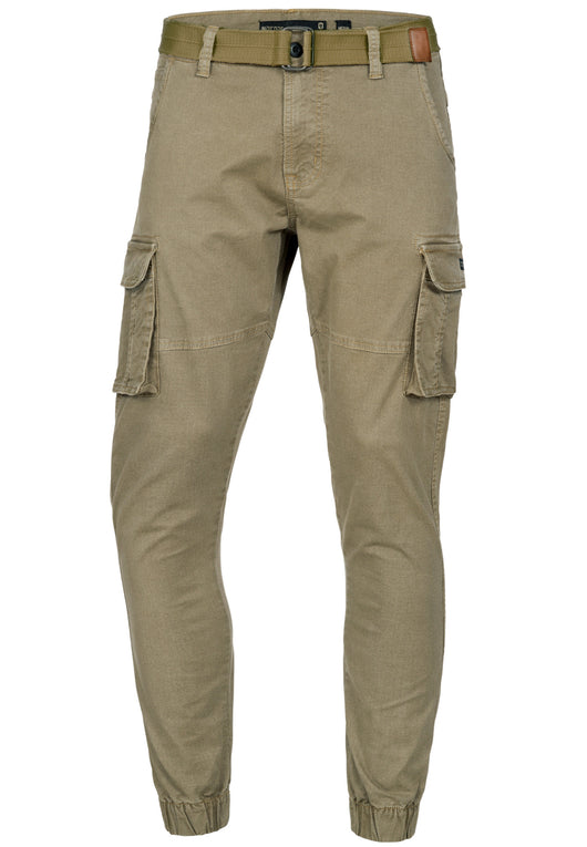 Indicode men's Kerr cargo pants made of 98% cotton incl. belt