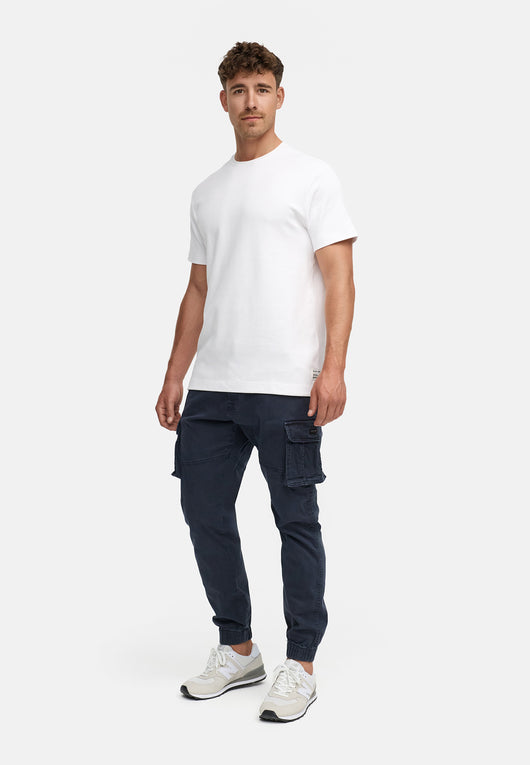 Indicode men's Kerr cargo pants made of 98% cotton incl. belt