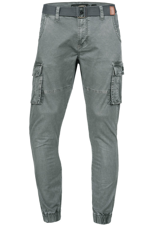 Indicode men's Kerr cargo pants made of 98% cotton incl. belt
