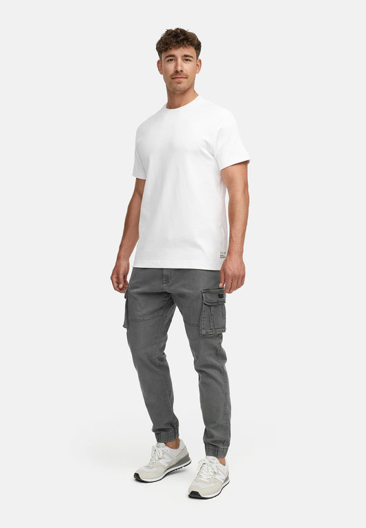 Indicode men's Kerr cargo pants made of 98% cotton incl. belt