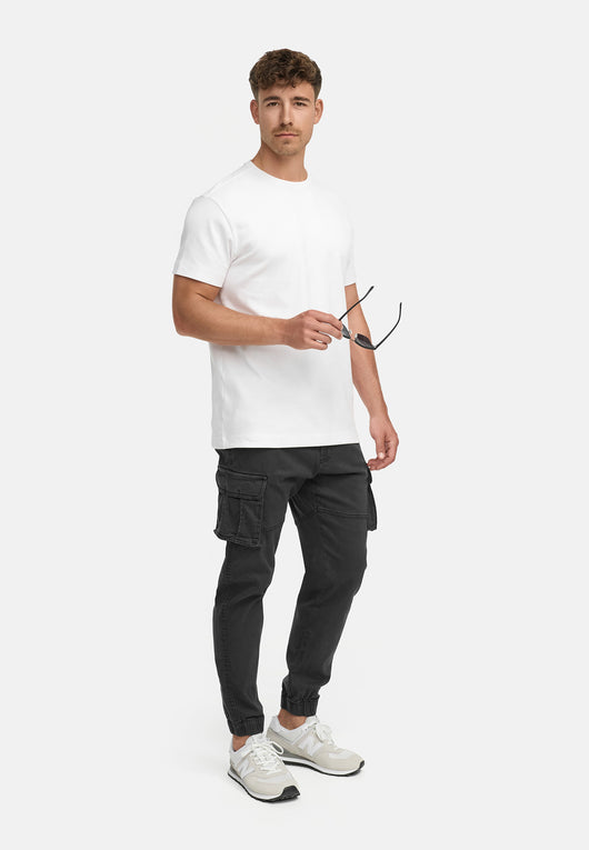 Indicode men's Kerr cargo pants made of 98% cotton incl. belt