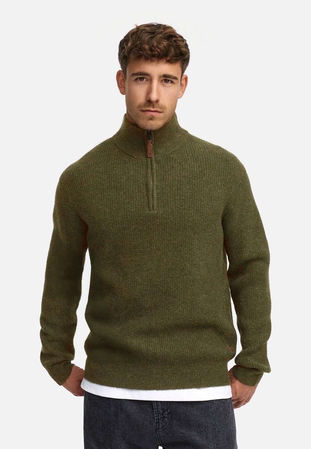 Knitted Sweater INPeace Half Zip