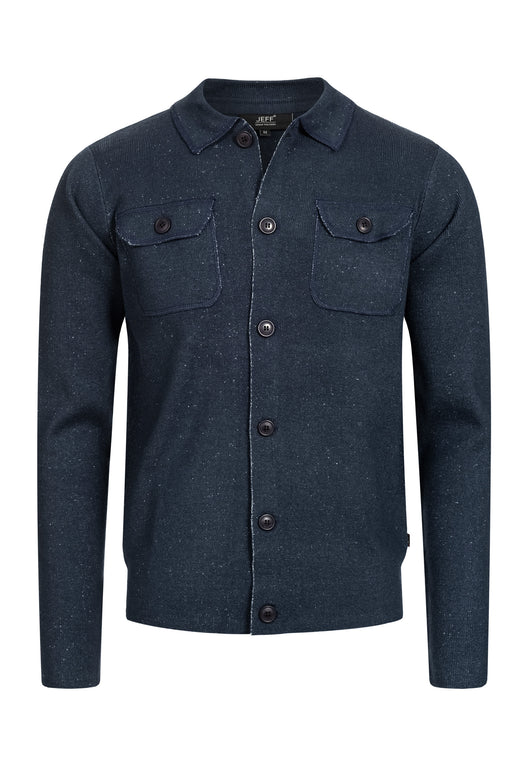 Jeff Men's Bradshaw Button Up Cardigan With Chest Pockets