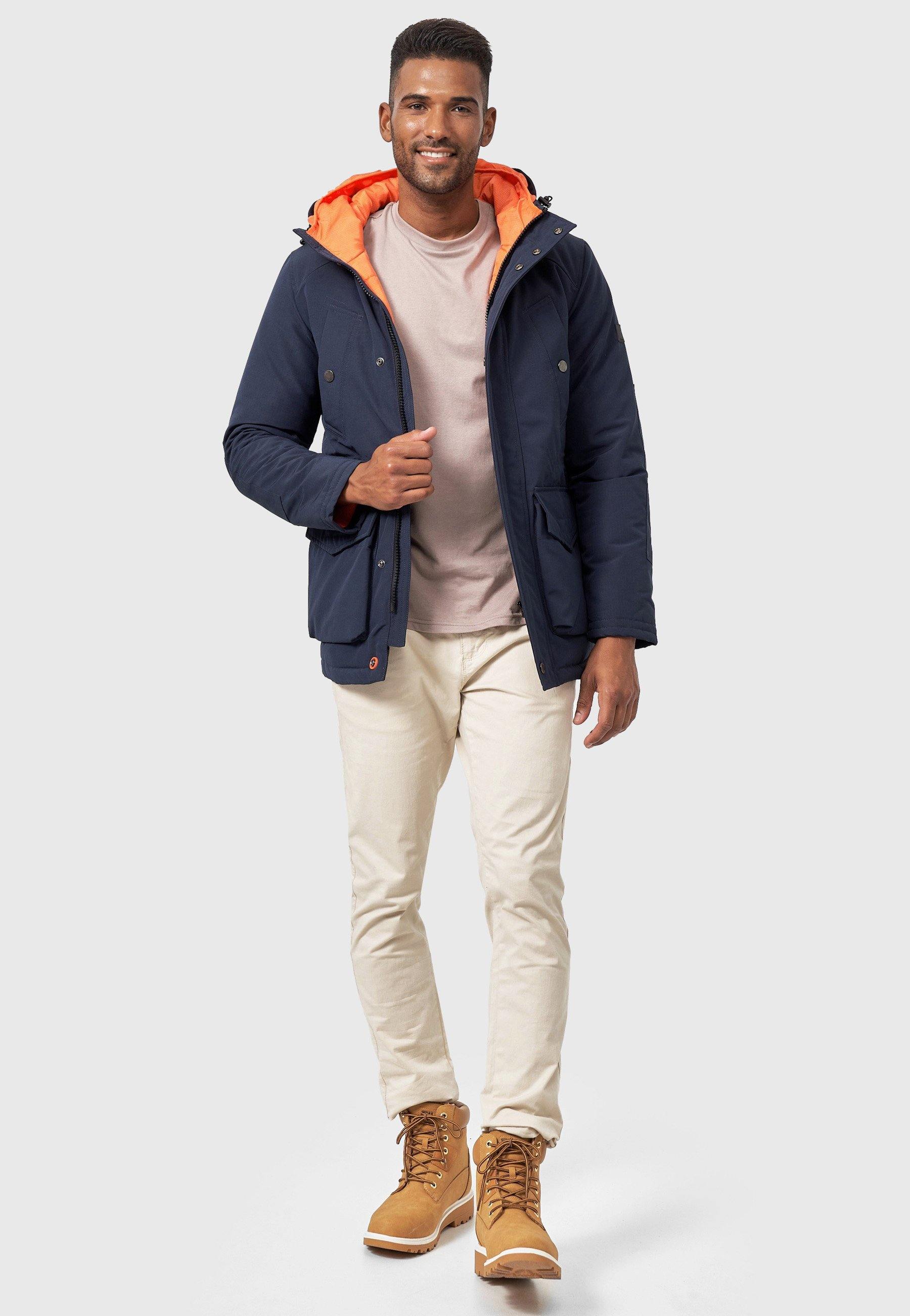Indicode Men's Waters Parka with hood and concealed zip – INDICODE