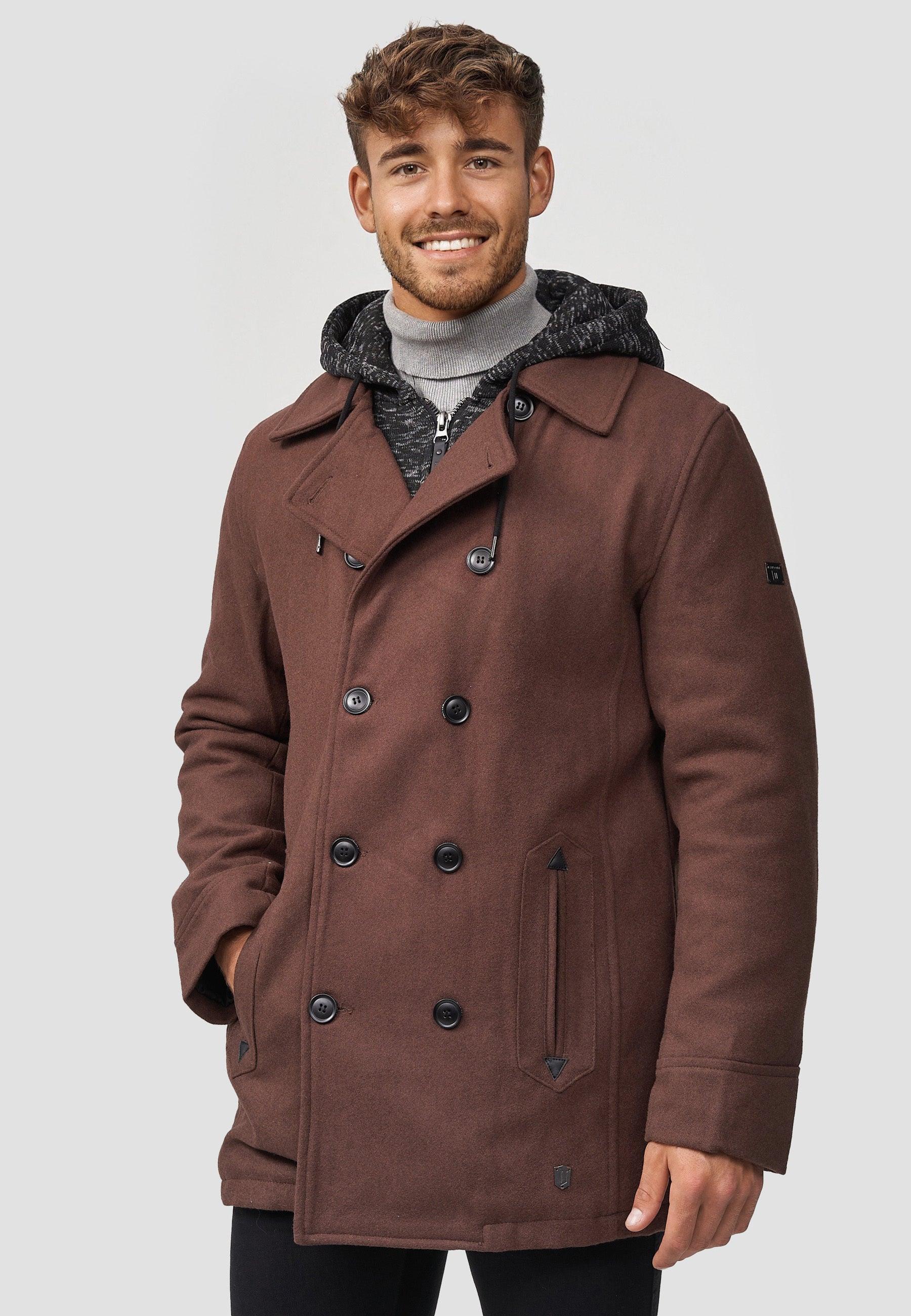 Indicode Men's Cliff short coat made from a high-quality wool