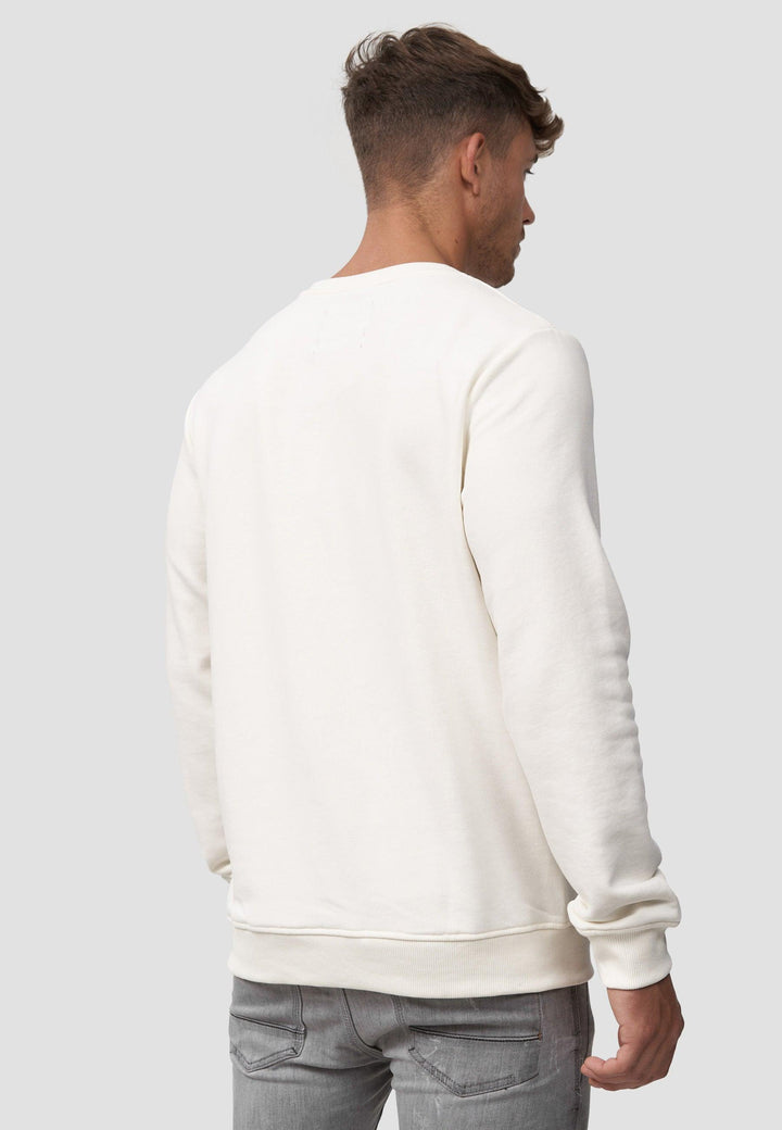 Indicode Herren Baxter Sweatshirt mit Ripp-Bündchen aus Baumwoll-Mix - INDICODE