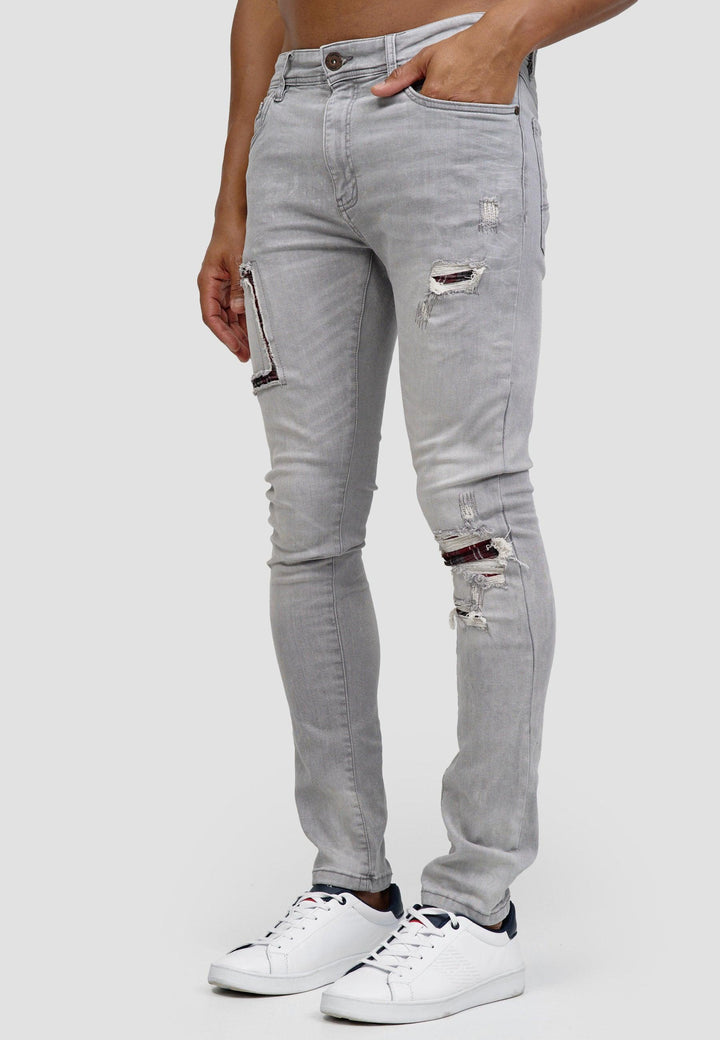Indicode men's Compton denim trousers made of 89% super stretch cotton