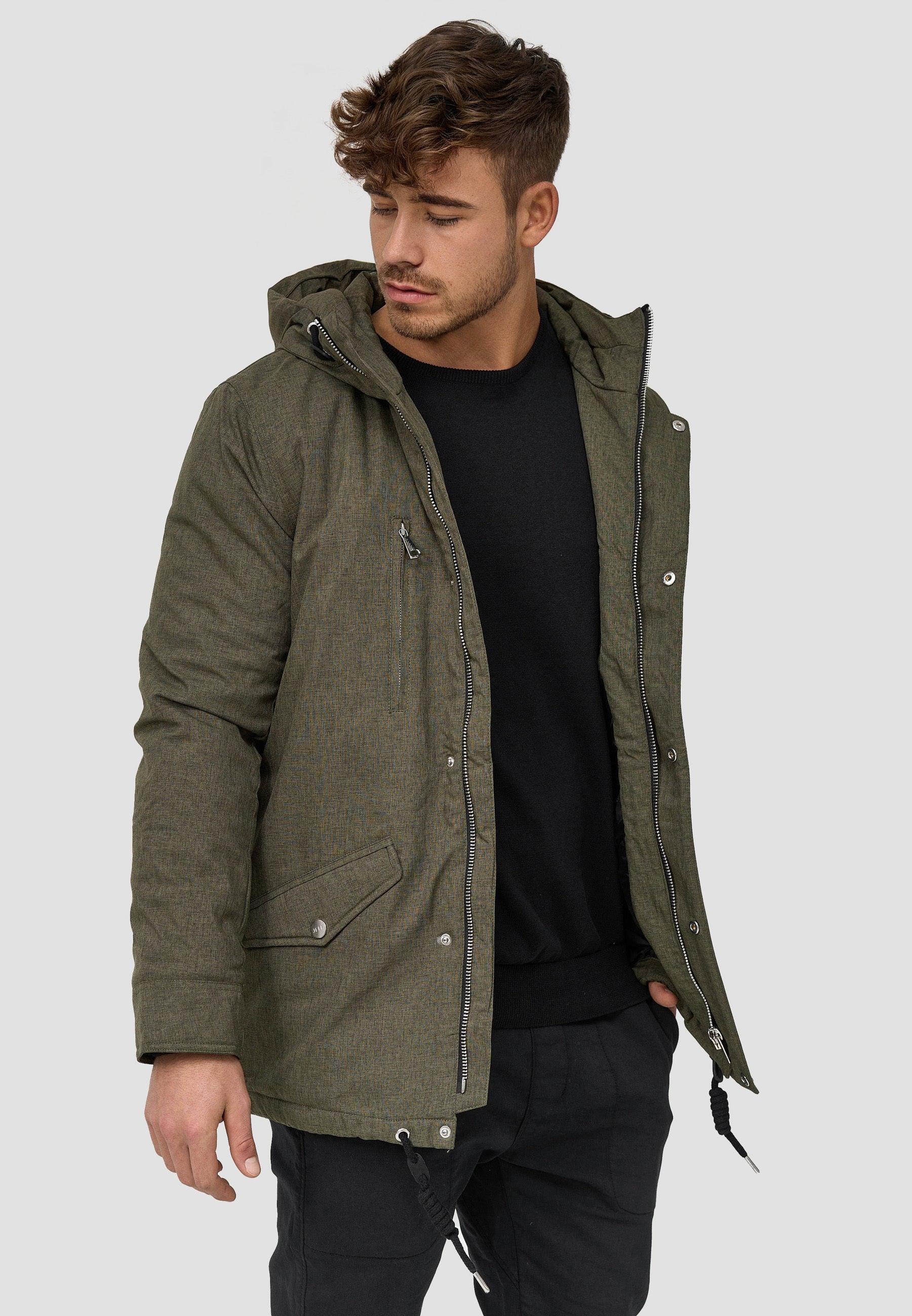 Jeff Men's Anders Parka with hood and concealed zip – INDICODE