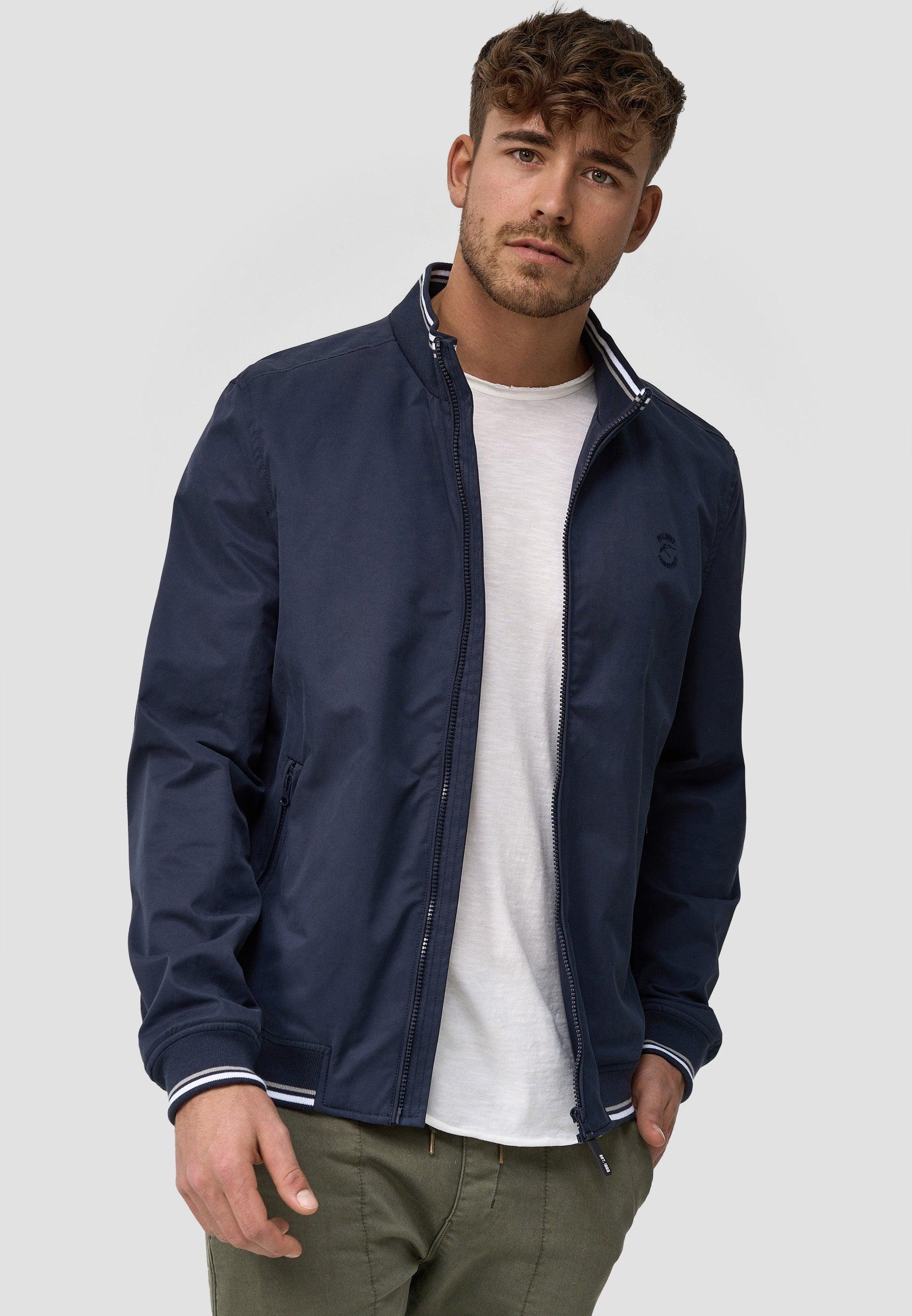 Indicode men's Edi jacket with stand-up collar and zip – INDICODE