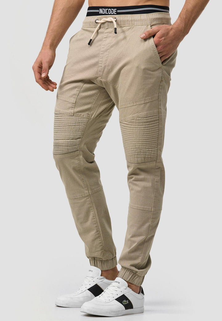 Indicode Herren Savannah Stoffhose mit 4 Taschen aus 98% Baumwolle - INDICODE