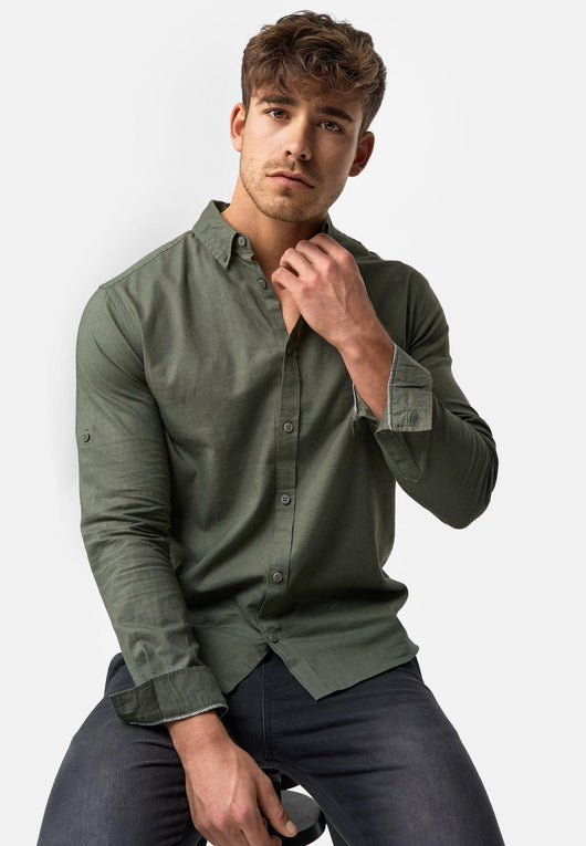 Indicode Herren Brayden Hemd gestreift mit Button-Down-Kragen