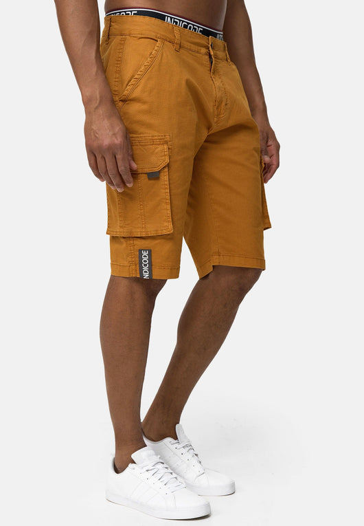 Indicode Herren Coeur Cargo Shorts mit 6 Taschen aus 98% Baumwolle - INDICODE