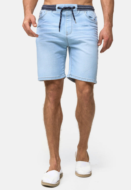 Indicode Herren Ettore Shorts mit 5 Taschen und Kordelzug aus 84% Baumwolle - INDICODE
