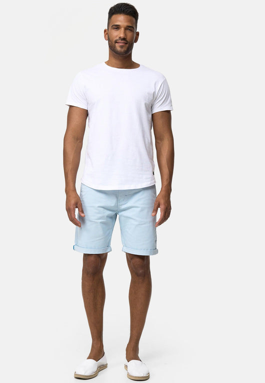 Indicode Herren Baltin Chino Shorts mit 5 Taschen inkl. Gürtel aus 97% Baumwolle - INDICODE