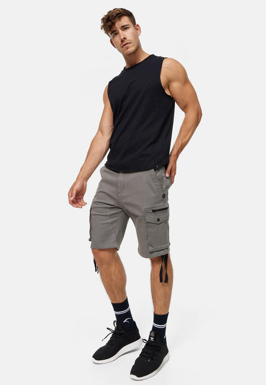Indicode Herren Agron Cargo Shorts mit 6 Taschen aus 98% Baumwolle
