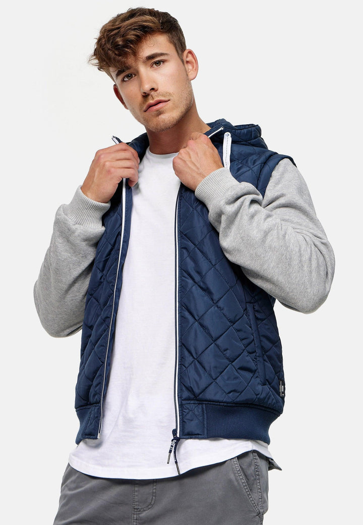 Indicode Herren Harry Jacke mit Kapuze und abnehmbaren Ärmeln - INDICODE