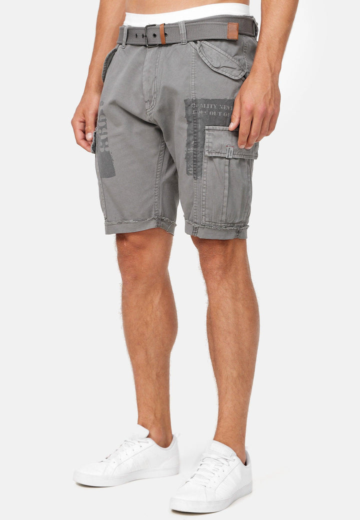 Indicode Herren Jaramillo Cargo Shorts mit 6 Taschen aus 100% Baumwolle - INDICODE