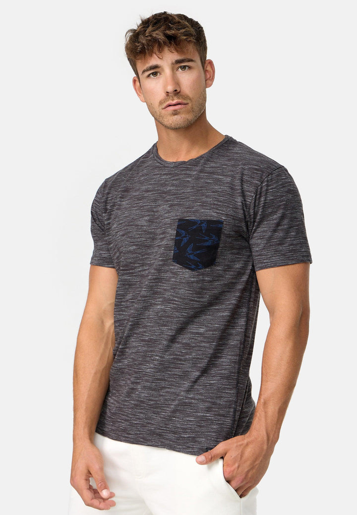 Indicode Herren Blaine T-Shirt mit Rundhals-Ausschnitt und Brust-Tasche - INDICODE