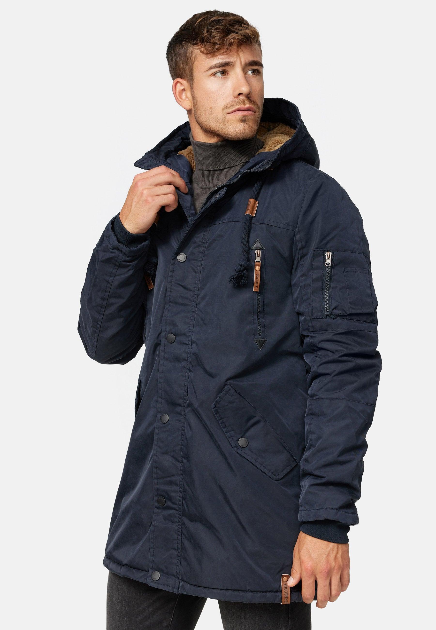 Indicode Men's Bardsley Parka with lined hood (teddy lining) & 6