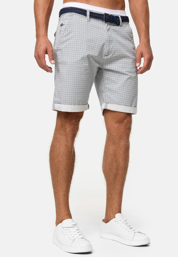 Indicode Men's Bourchier Belted Chino Shorts in 98% cotton
