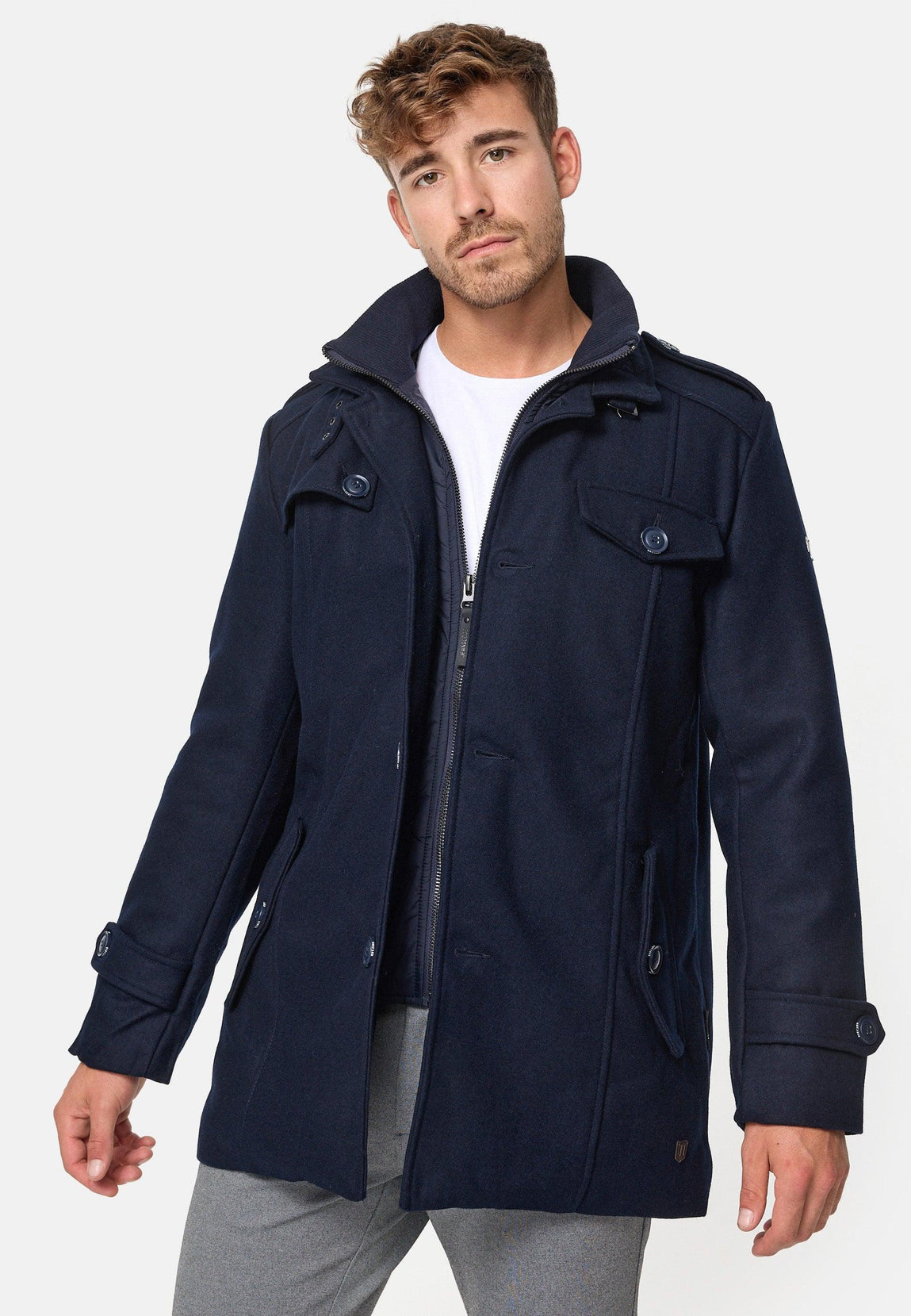 Indicode men's Brandon short coat with stand-up collar – INDICODE
