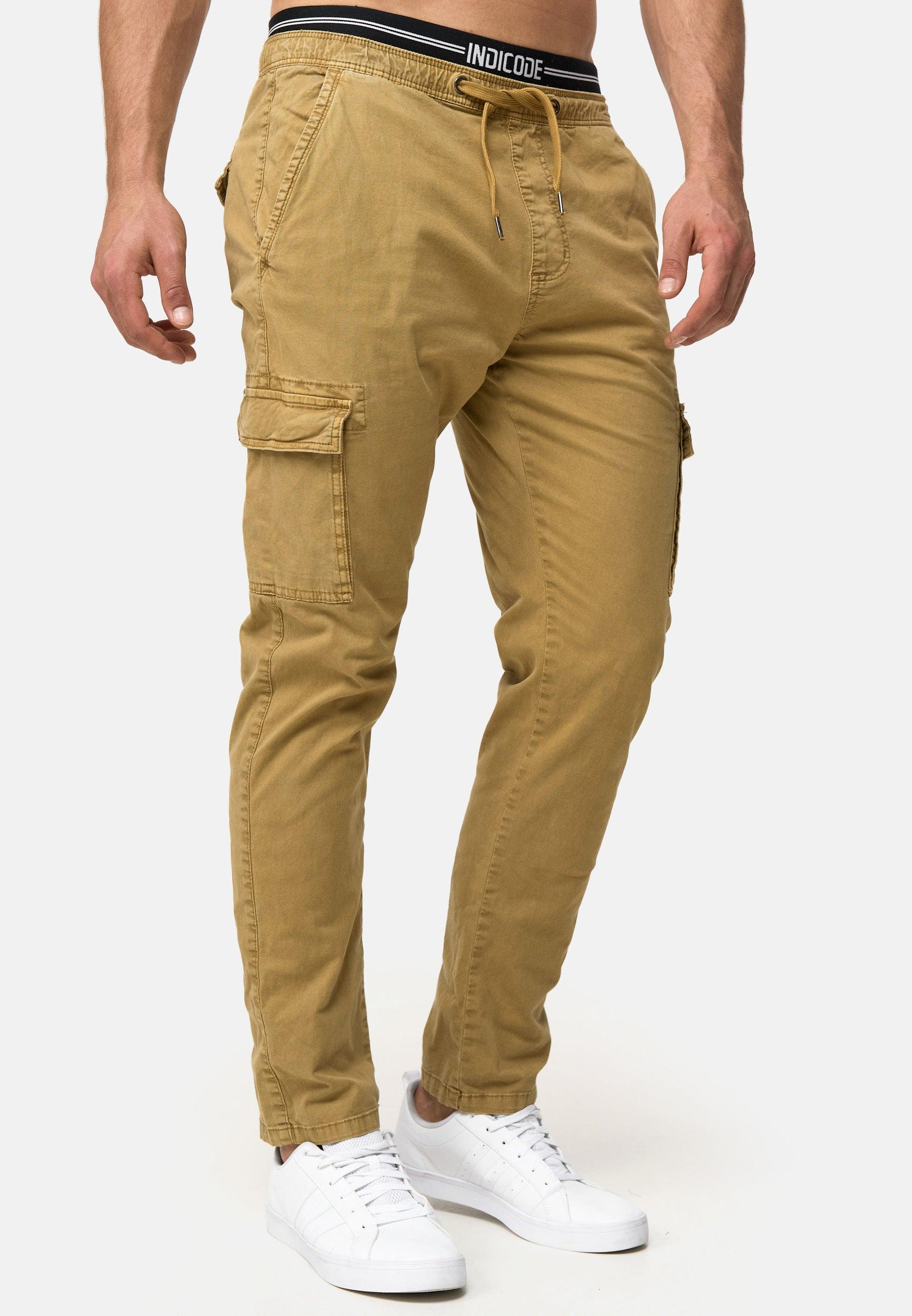 Mens cotton cargo trousers Outlet