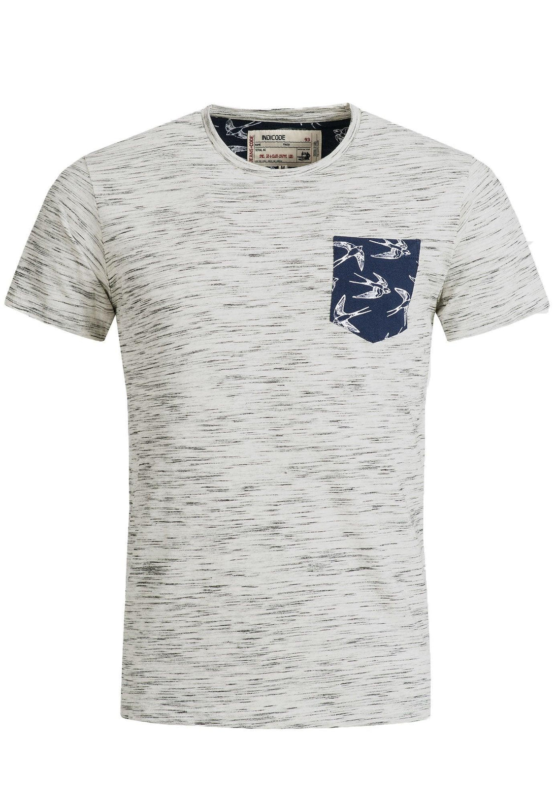 Indicode Crew Neck T-Shirt with chest pocket –
