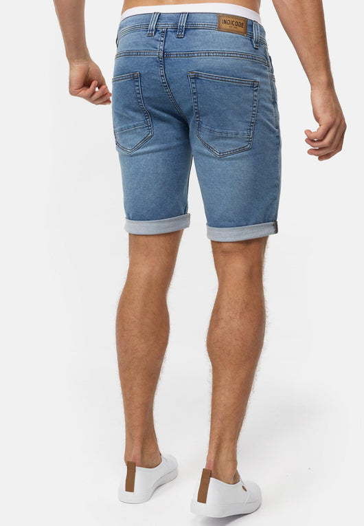 Indicode Herren INDelmare Jeans Shorts mit 4 Taschen aus 77% Baumwolle - INDICODE