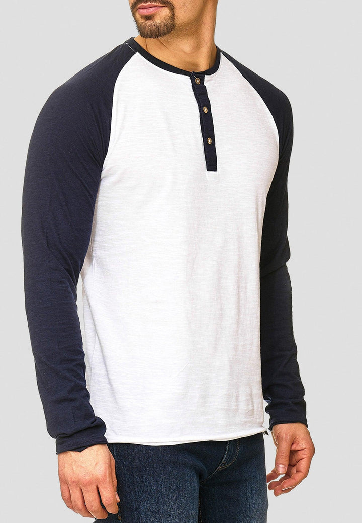 Indicode Herren Willbur Longsleeve Langarmshirt aus 100% Baumwolle - INDICODE