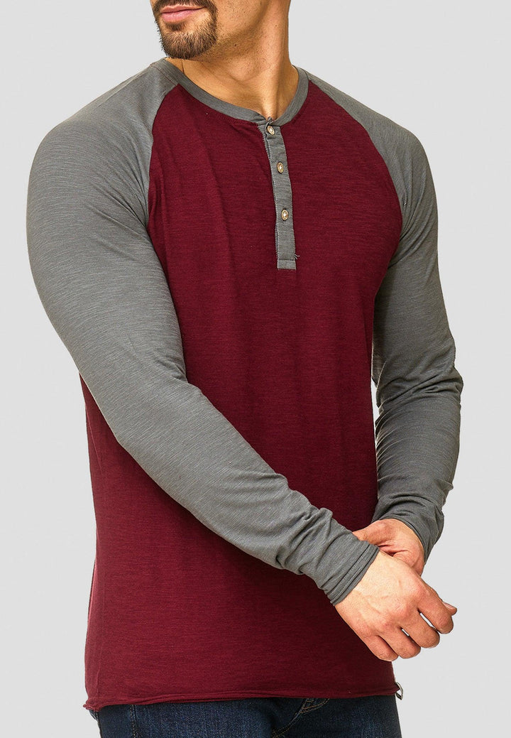 Indicode Herren Willbur Longsleeve Langarmshirt aus 100% Baumwolle - INDICODE