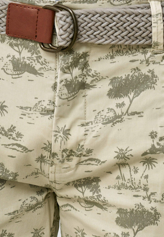 Indicode Herren Lilestone Chino Shorts mit 4 Taschen inkl. Gürtel aus 98% Baumwolle - INDICODE