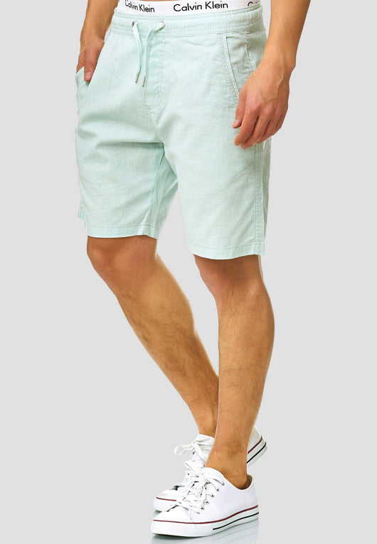 Indicode Men's Bridstow Chino Shorts made from 55% cotton & 45% linen