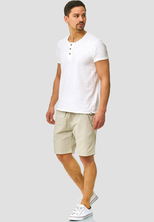 Indicode Men's Bridstow Chino Shorts made from 55% cotton & 45% linen