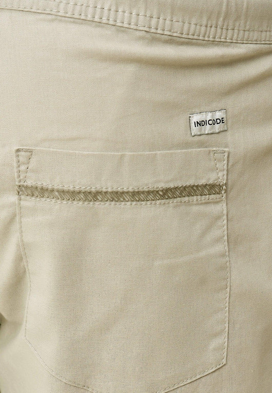 Indicode Men's Bridstow Chino Shorts made from 55% cotton & 45% linen