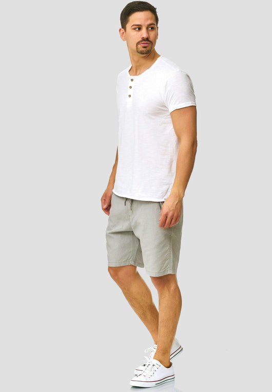 Indicode Men's Bridstow Chino Shorts made from 55% cotton & 45% linen