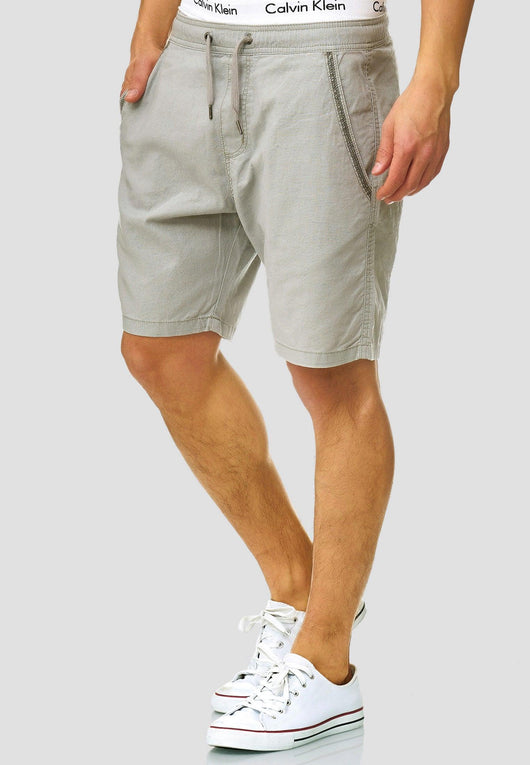 Indicode Men's Bridstow Chino Shorts made from 55% cotton & 45% linen