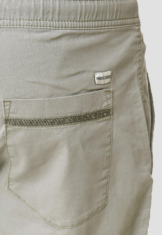 Indicode Men's Bridstow Chino Shorts made from 55% cotton & 45% linen