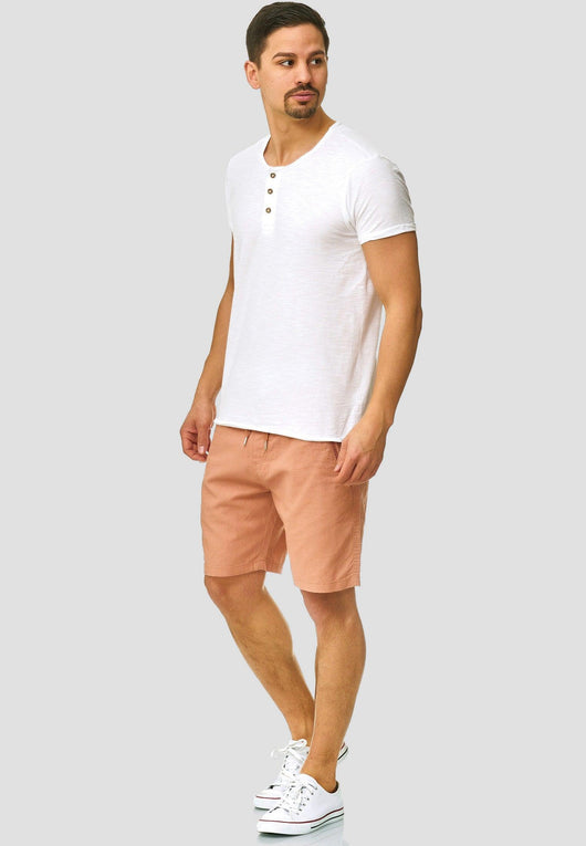 Indicode Men's Bridstow Chino Shorts made from 55% cotton & 45% linen