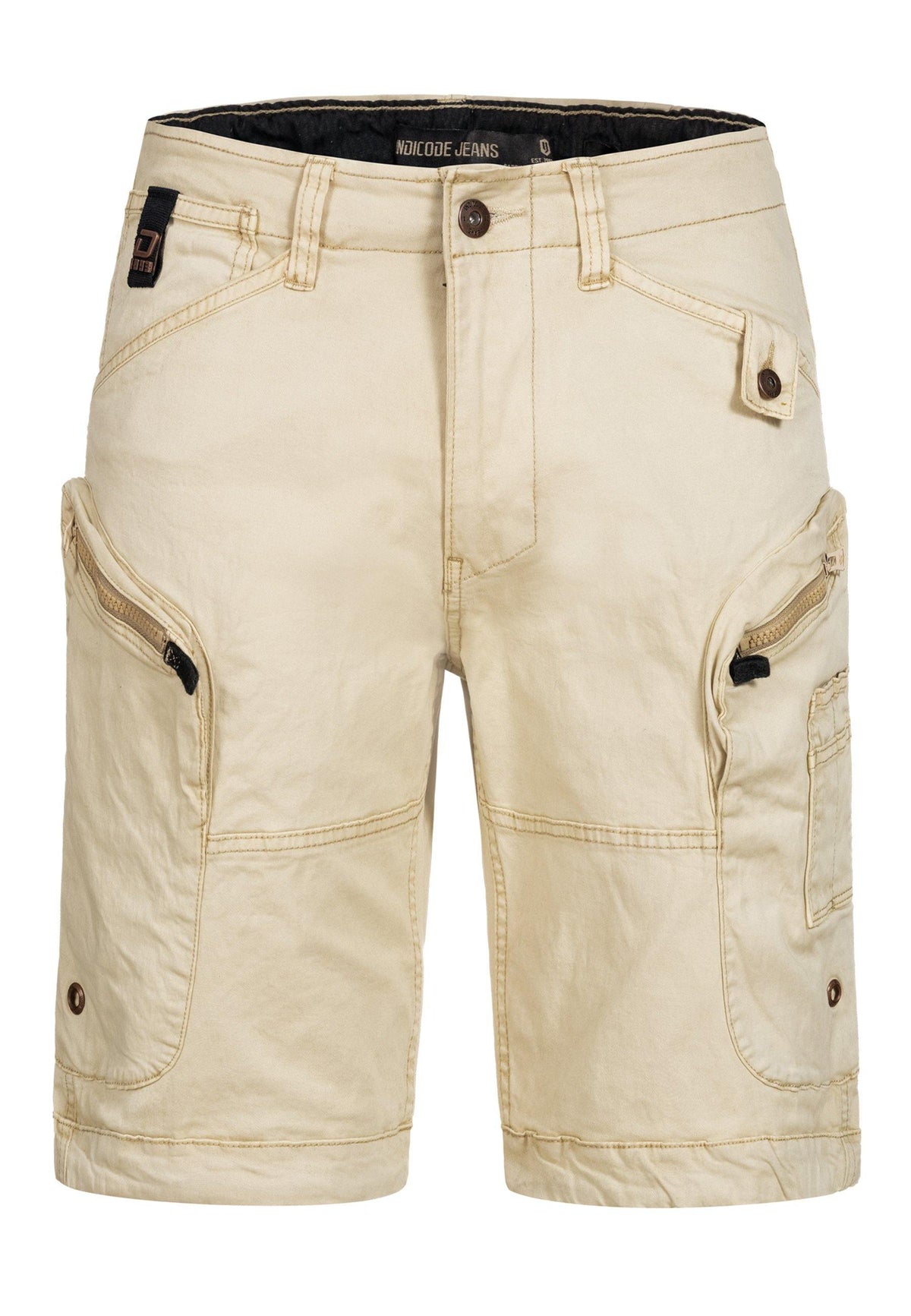Shorts Cargo Indicode Homme - Pantalon Court Avec Ceinture Camouflage